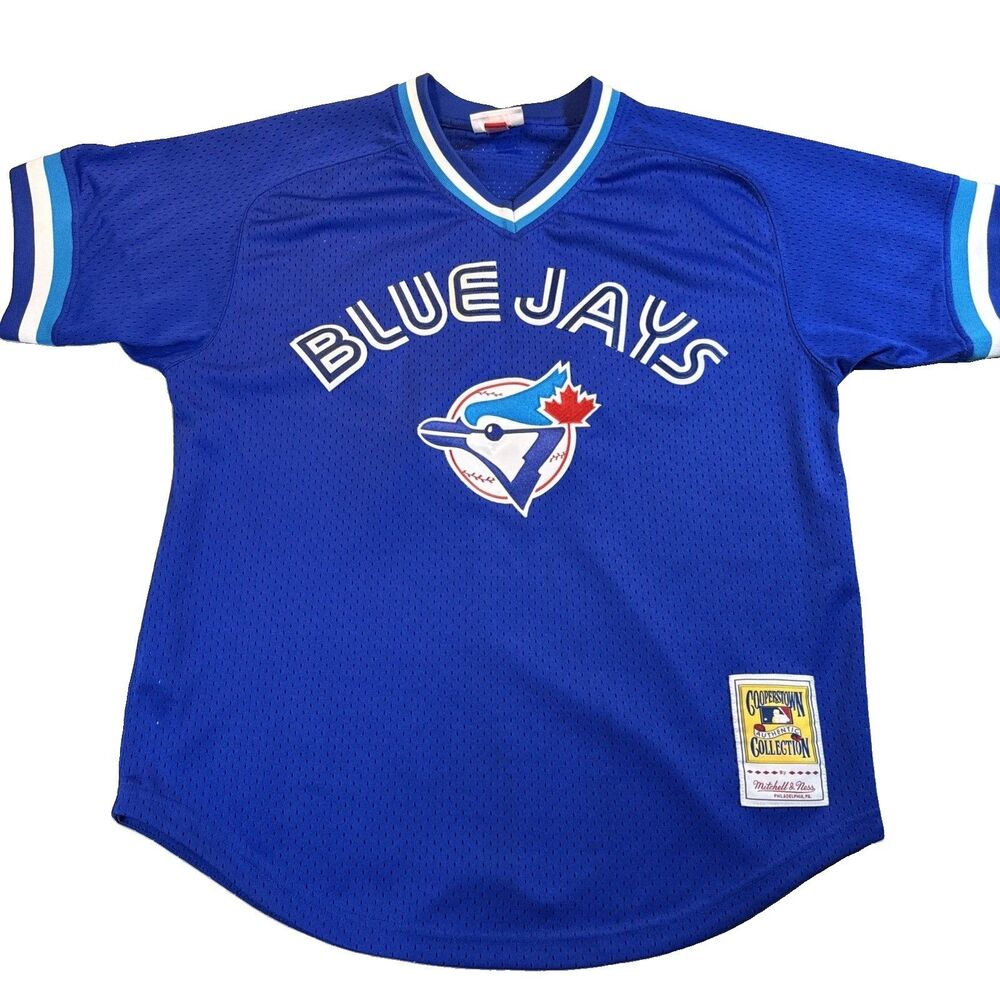 Mitchell & Ness Toronto Blue Jays Joe Carter Jersey Large Blue Embroidered 1993